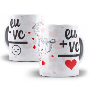 Caneca Personalizada Frase Eu Voce Dia dos Namorados