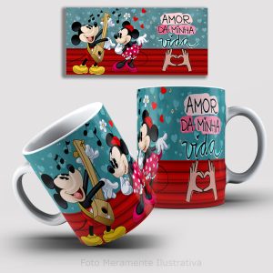 Caneca Personalizada Frase Amor da Minha Vida Dia dos Namorados