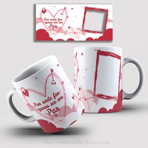 Caneca Personalizada Por Onde For Dia dos Namorados 1 foto
