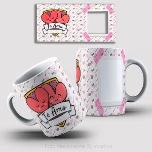Caneca Personalizada Te Amo Coração Dia dos Namorados 1 foto